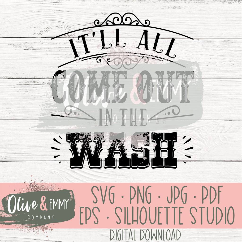 Come Out In The Wash Cut File