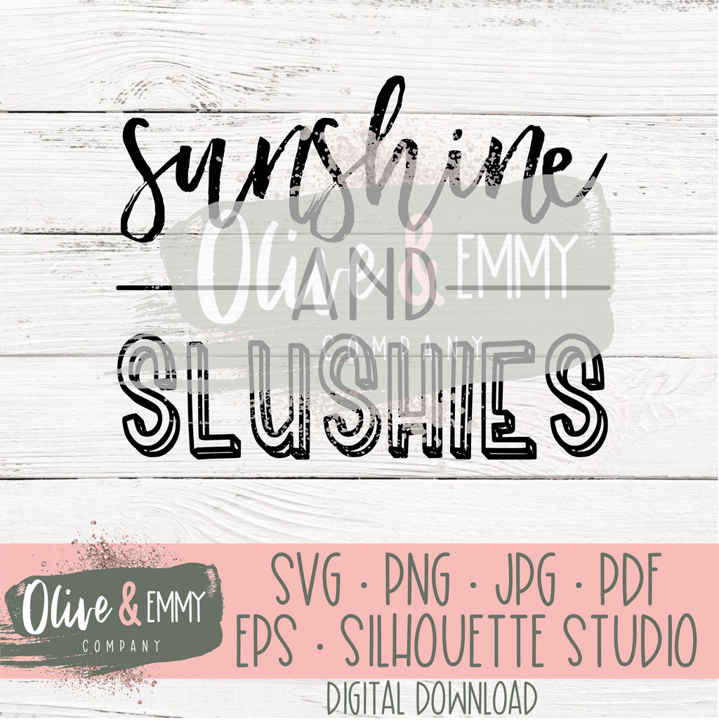 Sunshine and Slushies Cut File